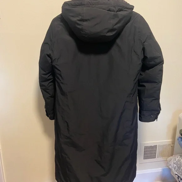 Lands End Long Black Winter Coat Insulated Capsule XS - Picture 4 of 4